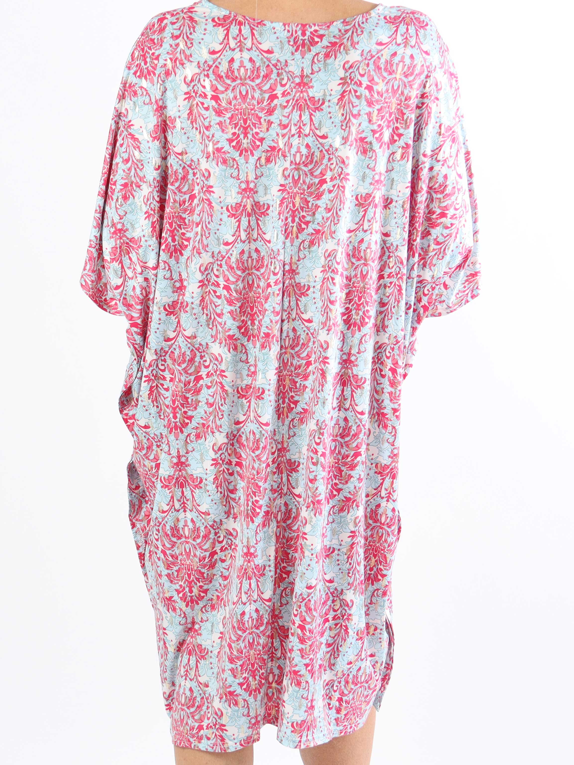 Azmina Royal - Tunikaklänning i plus size med resår och lös passform